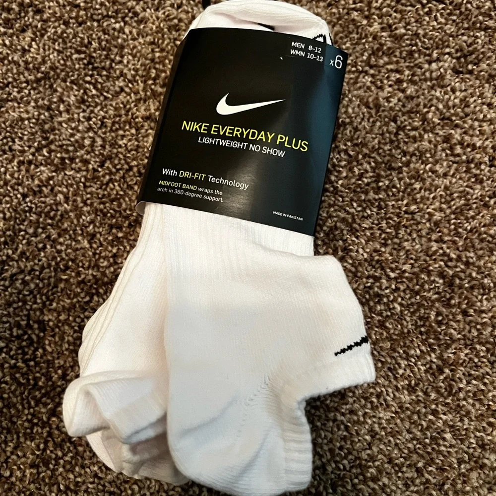 Nike Everyday Plus Lightweight No Show White Socks - Picture 1 of 4
